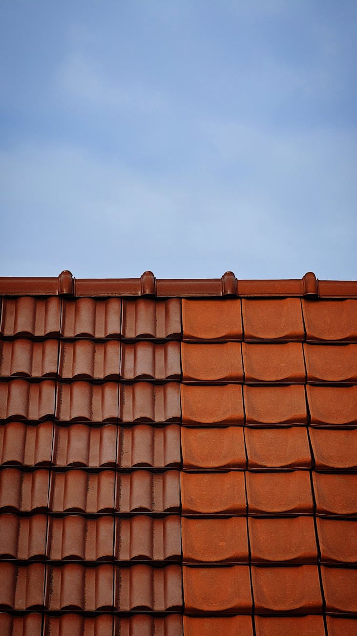 Clay tile roof on a Mediterranean-style estate